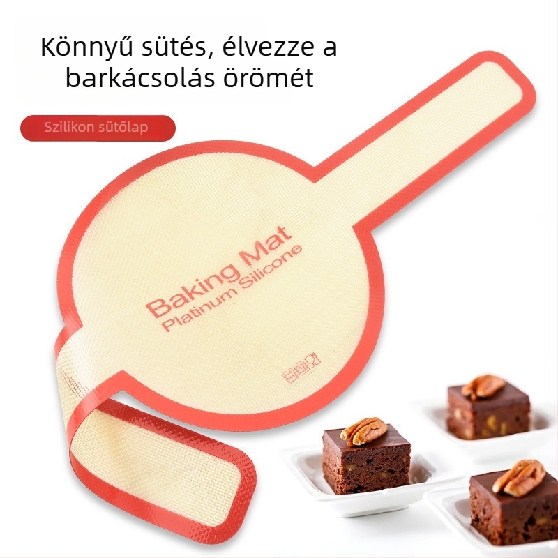 Hollandiai tésztaátviteli matrac, csúszásmentes sütőmat, hosszú fogantyúval