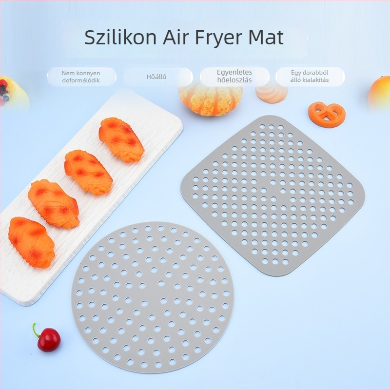 Élelmiszer-minőségű, magas hőállóságú szilikon sütőmatrac, szilikon alátét, háztartási sütéshez és sütőedényekhez