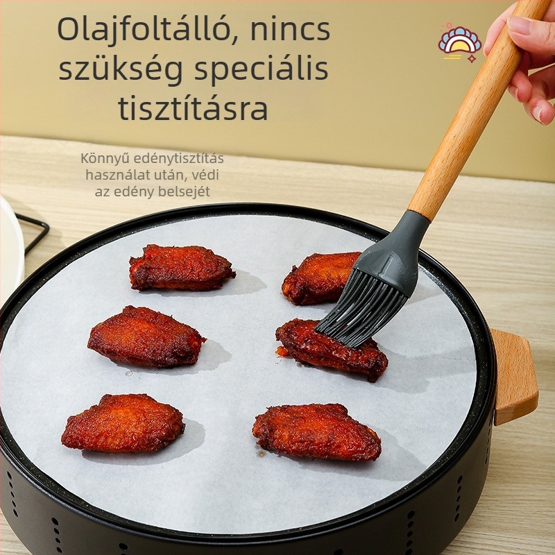 Kör alakú sütőpapír szilikon bevonattal, zsírt felszívó, tapadásmentes, otthoni használatra