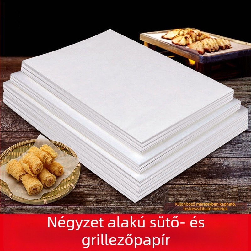 Konyhai szilikonos sütőpapír sütéshez és grillhez, élelmiszer-minőségű