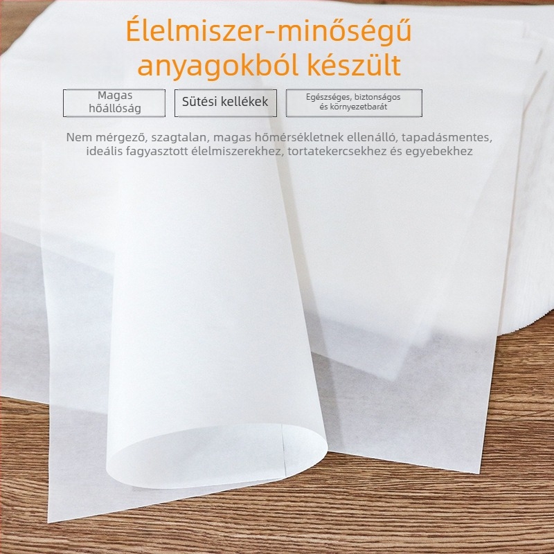 Konyhai szilikonos sütőpapír sütéshez és grillhez, élelmiszer-minőségű