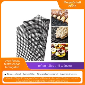 Teflon hálós grill mat, magas hőmérséklet-álló, tapadásmentes