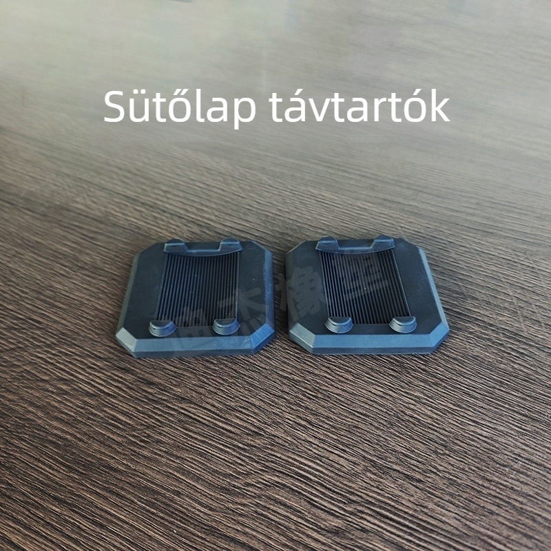 8 darabos grilllemez-nivélő alátétkészlet Blackstone grillsütőkhöz, fekete gumiból készült BBQ-nivelláló