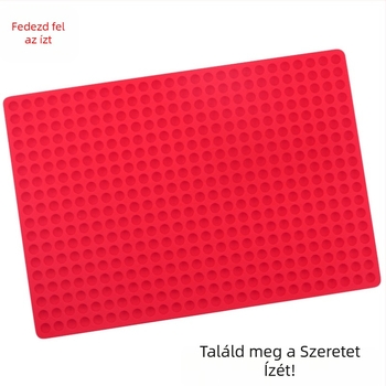 Silikon sütőmatrica 468 kerek lyukakkal az olaj lecsöpögtetéséhez, mikrohullámú sütőben használható