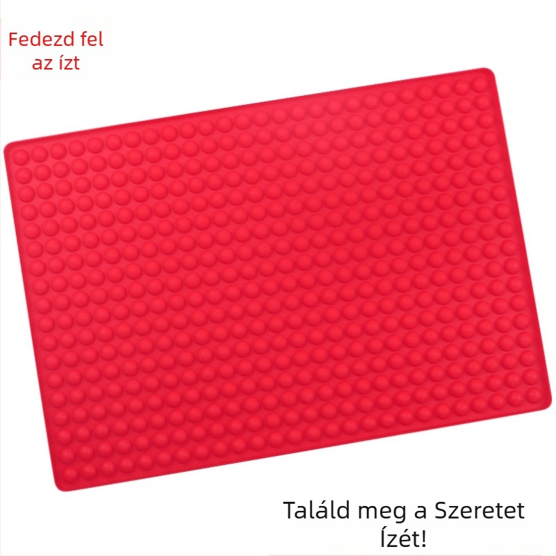 Silikon sütőmatrica 468 kerek lyukakkal az olaj lecsöpögtetéséhez, mikrohullámú sütőben használható