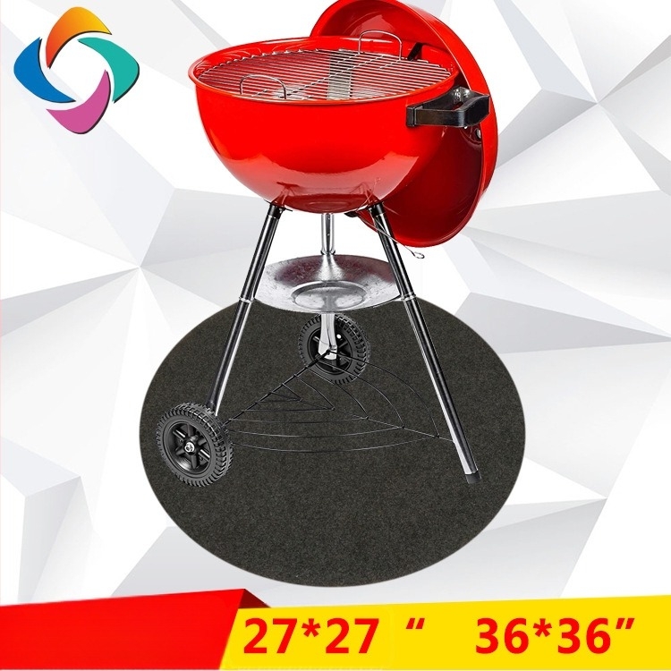 Lángálló körkörös BBQ grillmat PE-kompozitból, 36 hüvelyk, olajálló