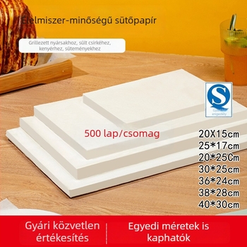 Zsírfelszívó sütőpapír sütéshez, alátét kenyérhez és tortához, nyársakhoz