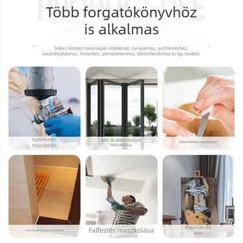 50 m sárga maszkoló papírtapasz autó- és bútorfestéshez, nagy tapadással