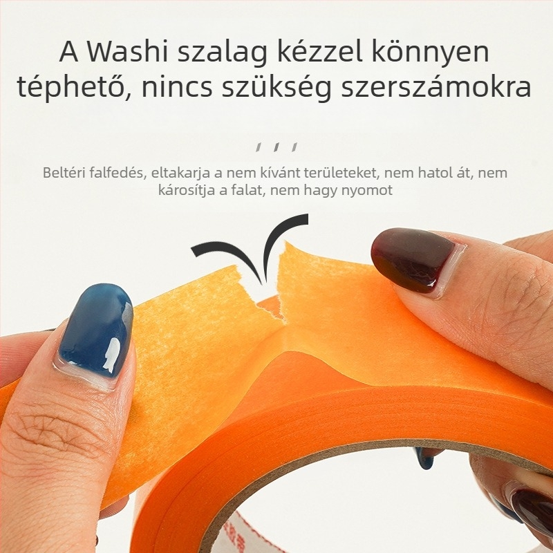 50 m sárga maszkoló papírtapasz autó- és bútorfestéshez, nagy tapadással
