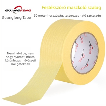 Beige magas hőálló maszkoló papírszalag krepppapírból — festéshez és dekorációhoz