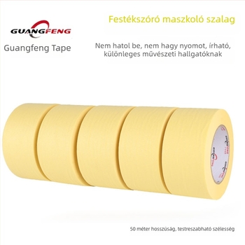 Beige magas hőálló maszkoló papírszalag krepppapírból — festéshez és dekorációhoz