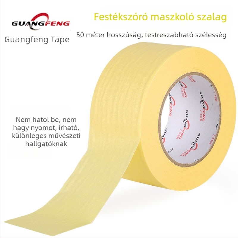 Beige magas hőálló maszkoló papírszalag krepppapírból — festéshez és dekorációhoz