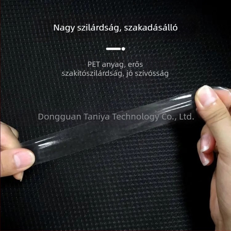 PET AB kétoldalas szalag erős/gyenge tapadással, eltávolítható maradék nélkül, papír, műanyag és elektronika számára