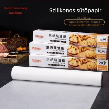 5 m szilikon bevonat sütőpapír tekercs, élelmiszer-minőségű, olajálló