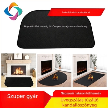 Tűzálló kandalló alátét, grillsütőhöz és beltéri használatra, magas hőmérséklet-álló, továbbfejlesztett változat