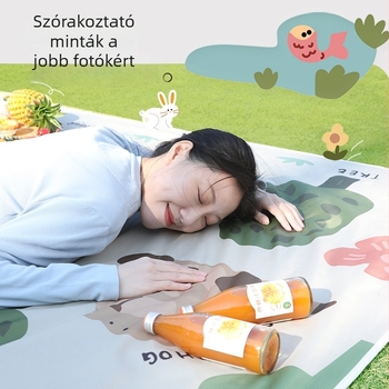 Hordozható mini piknik matrac, vízálló és nedvességálló, vékony kialakítás, tavaszi kirándulásokhoz, kempingezéshez és zöldterületeken, méret 210 × 220 cm