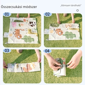 Hordozható mini piknik matrac, vízálló és nedvességálló, vékony kialakítás, tavaszi kirándulásokhoz, kempingezéshez és zöldterületeken, méret 210 × 220 cm