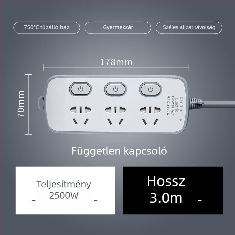 USB elosztó portokkal, új nemzeti szabvány, többfunkciós hosszabbító otthonra és irodába