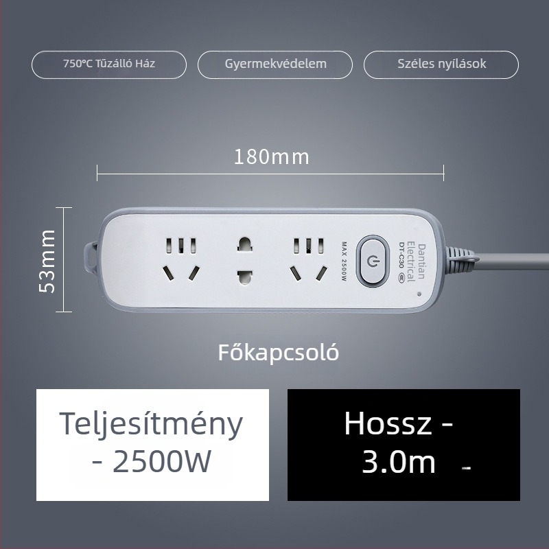 USB elosztó portokkal, új nemzeti szabvány, többfunkciós hosszabbító otthonra és irodába