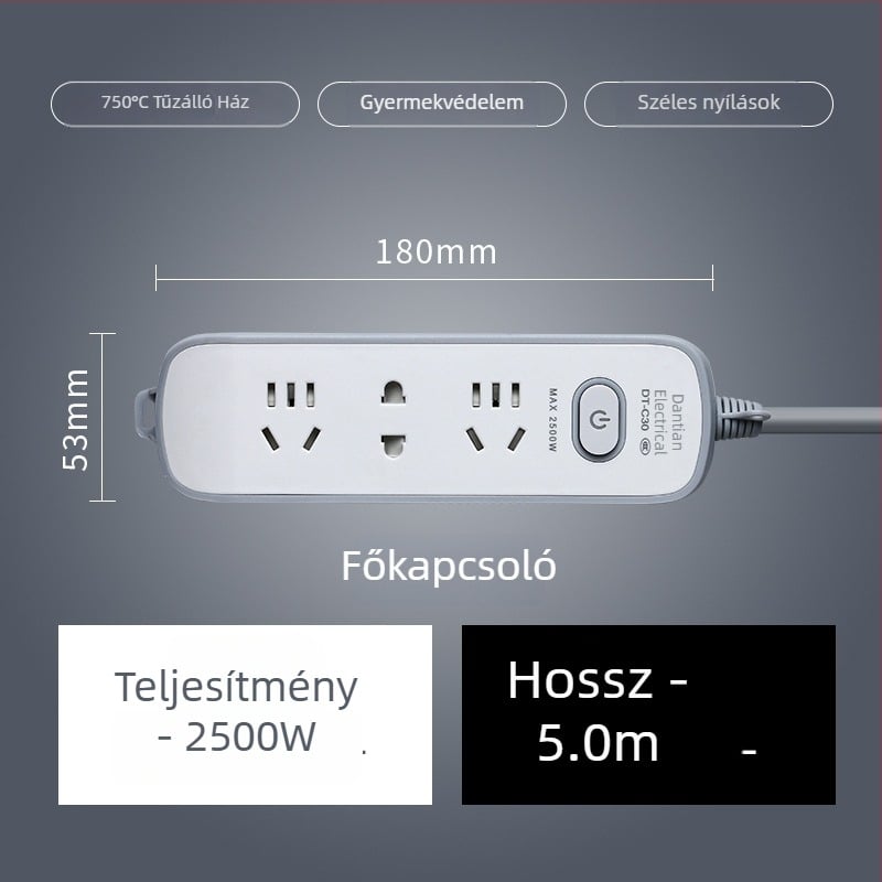 USB elosztó portokkal, új nemzeti szabvány, többfunkciós hosszabbító otthonra és irodába