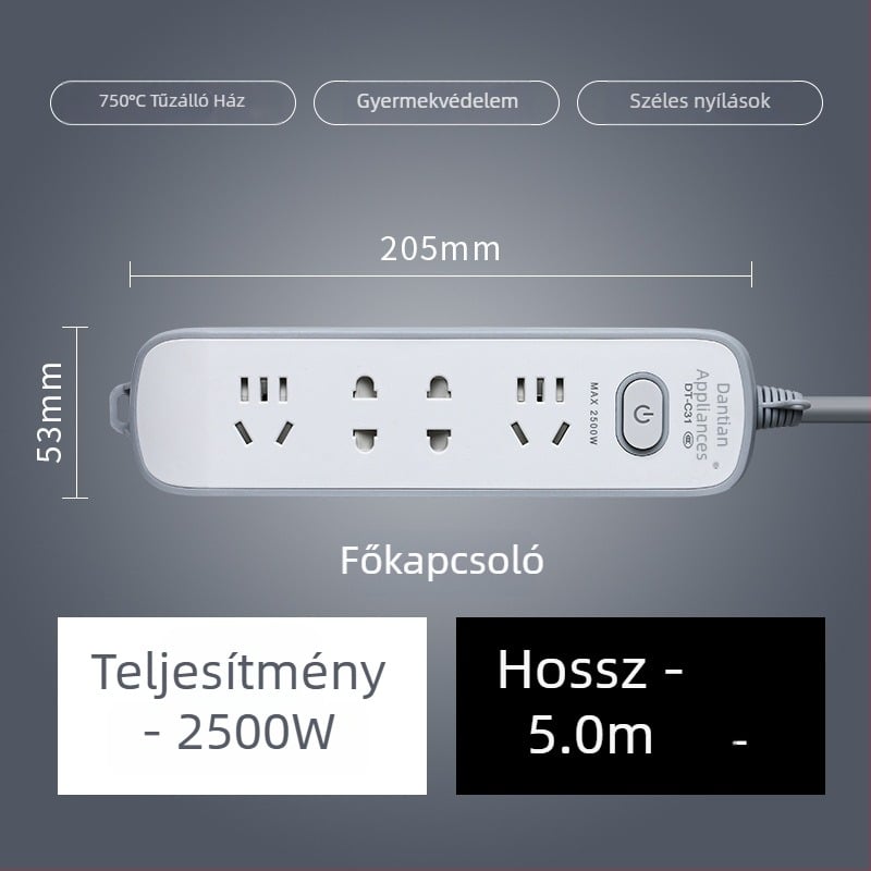 USB elosztó portokkal, új nemzeti szabvány, többfunkciós hosszabbító otthonra és irodába