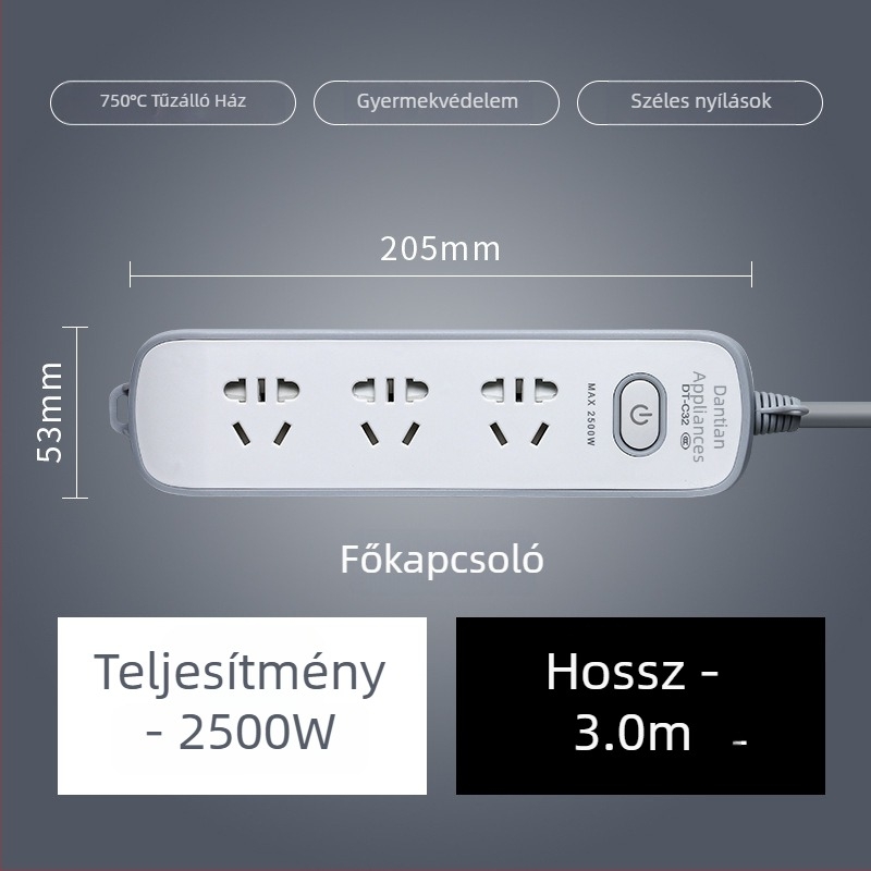USB elosztó portokkal, új nemzeti szabvány, többfunkciós hosszabbító otthonra és irodába
