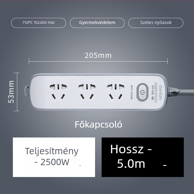 USB elosztó portokkal, új nemzeti szabvány, többfunkciós hosszabbító otthonra és irodába