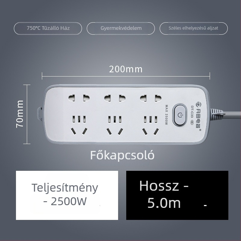 USB elosztó portokkal, új nemzeti szabvány, többfunkciós hosszabbító otthonra és irodába