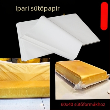 40x60 cm olajat felszívó sütőpapír szilikon bevonattal, torta- és kenyérsütő alátét