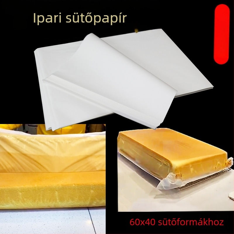 40x60 cm olajat felszívó sütőpapír szilikon bevonattal, torta- és kenyérsütő alátét