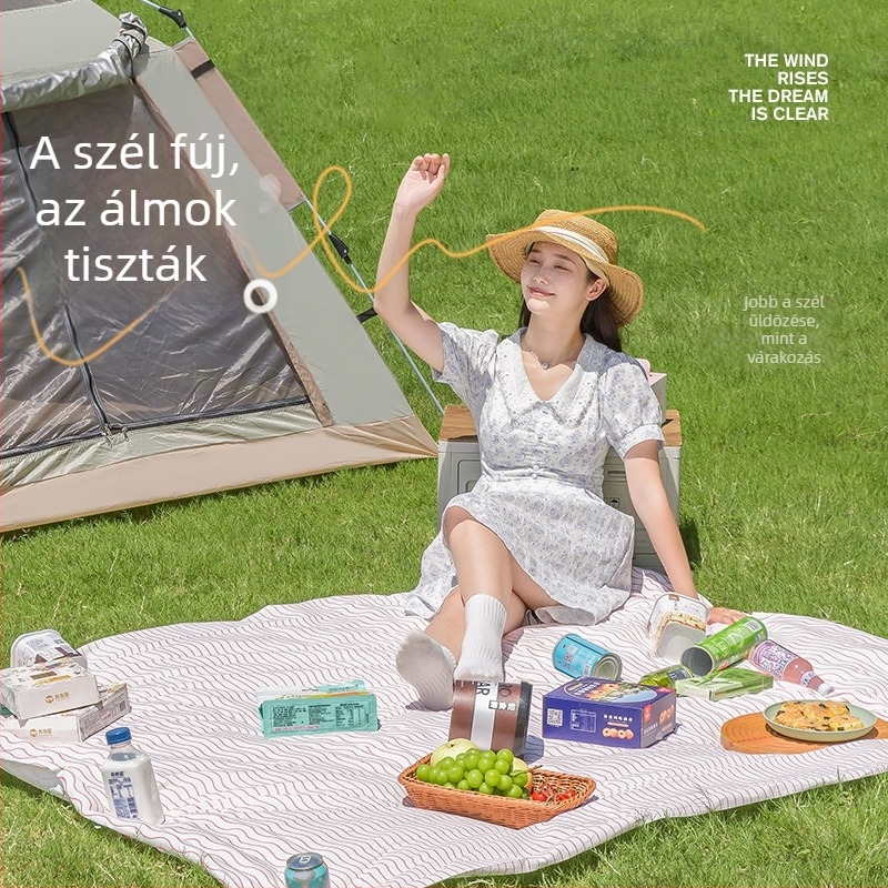 Yijiajie egyszer használatos piknik matrac, prémium kültéri nedvességálló sátor matrac, összecsukható vízálló textília