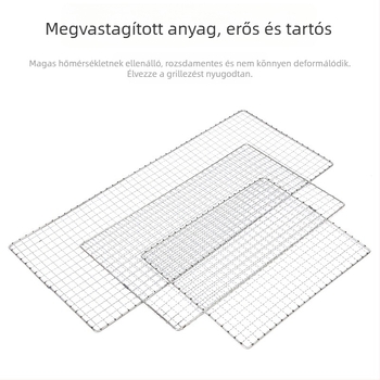 Személyre szabott BBQ háló tofuhoz – téglalap alakú rozsdamentes acél grillrács kültéri használatra