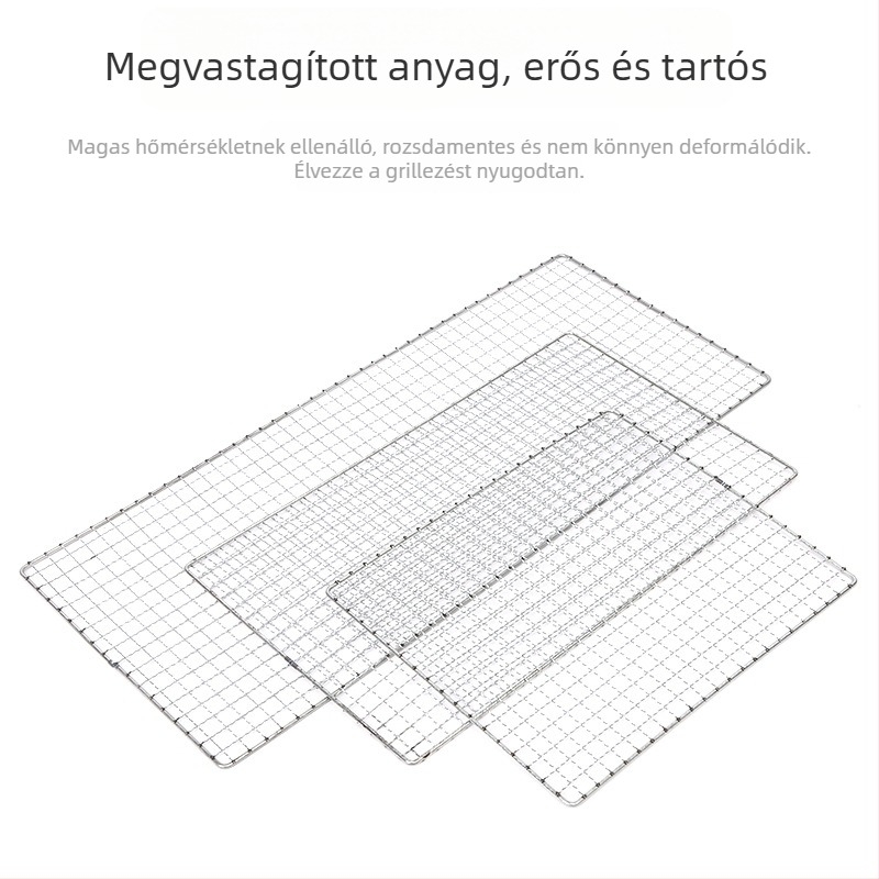 Személyre szabott BBQ háló tofuhoz – téglalap alakú rozsdamentes acél grillrács kültéri használatra