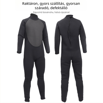 3,0 mm vastag teljes testű neoprén búvárruha, meleg, hosszú ujjú, szörfözésre, snorkelzésre és téli úszásra