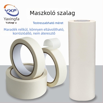 Fehér texturált papírból készült maszkoló szalag, kézzel könnyen téphető, írható felület, ragasztó maradvány nélkül, maszkoláshoz spray-vel, otthoni és esküvői dekorációhoz.