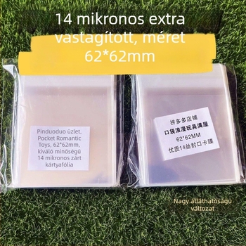 Zipzár tasak, önzáró, vastagabb 12 mil fólia, kerek kártyavédő tasak 20 mil, méret 6,2×6,2