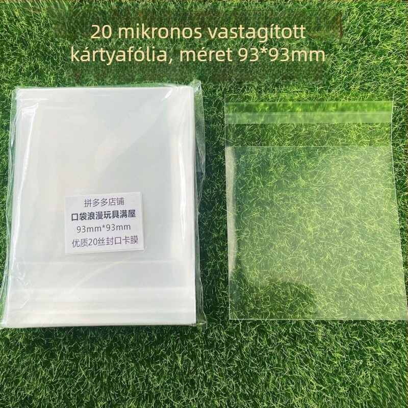 Zipzár tasak, önzáró, vastagabb 12 mil fólia, kerek kártyavédő tasak 20 mil, méret 6,2×6,2