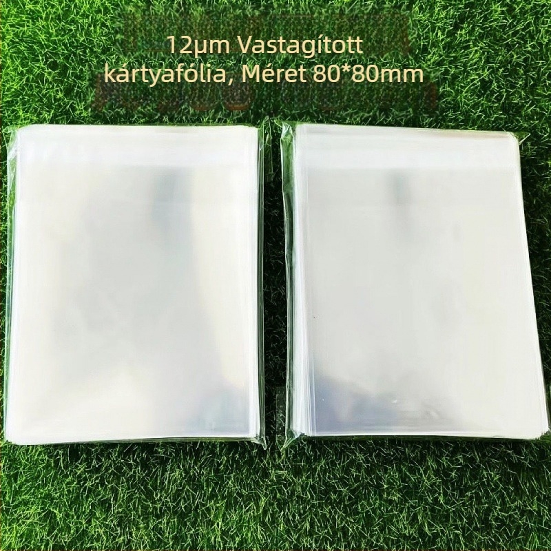Zipzár tasak, önzáró, vastagabb 12 mil fólia, kerek kártyavédő tasak 20 mil, méret 6,2×6,2