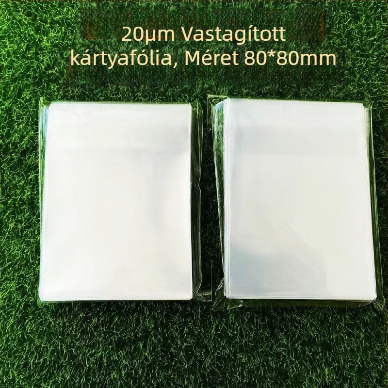 Zipzár tasak, önzáró, vastagabb 12 mil fólia, kerek kártyavédő tasak 20 mil, méret 6,2×6,2