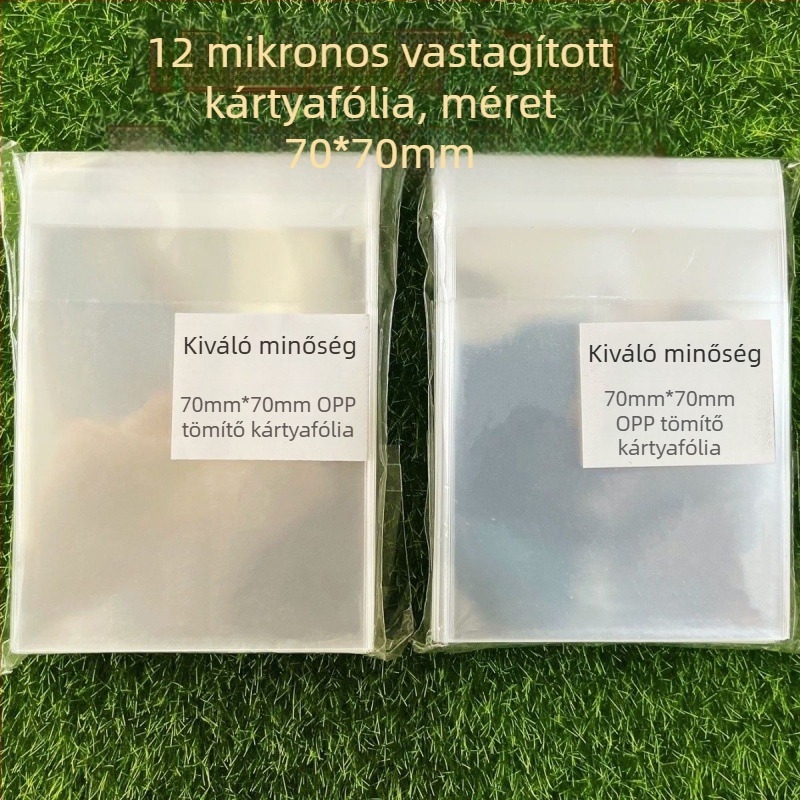 Zipzár tasak, önzáró, vastagabb 12 mil fólia, kerek kártyavédő tasak 20 mil, méret 6,2×6,2