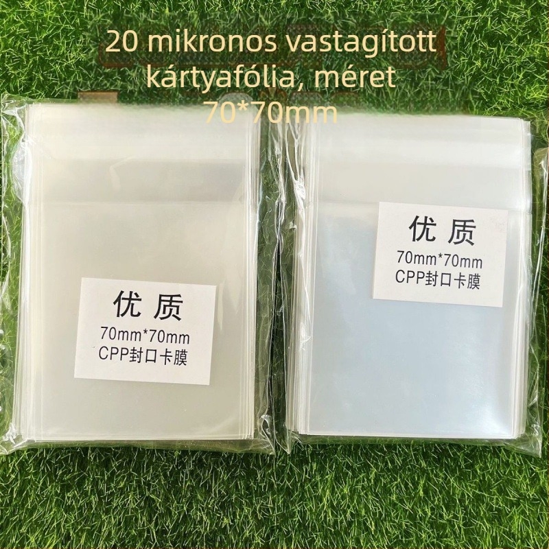 Zipzár tasak, önzáró, vastagabb 12 mil fólia, kerek kártyavédő tasak 20 mil, méret 6,2×6,2