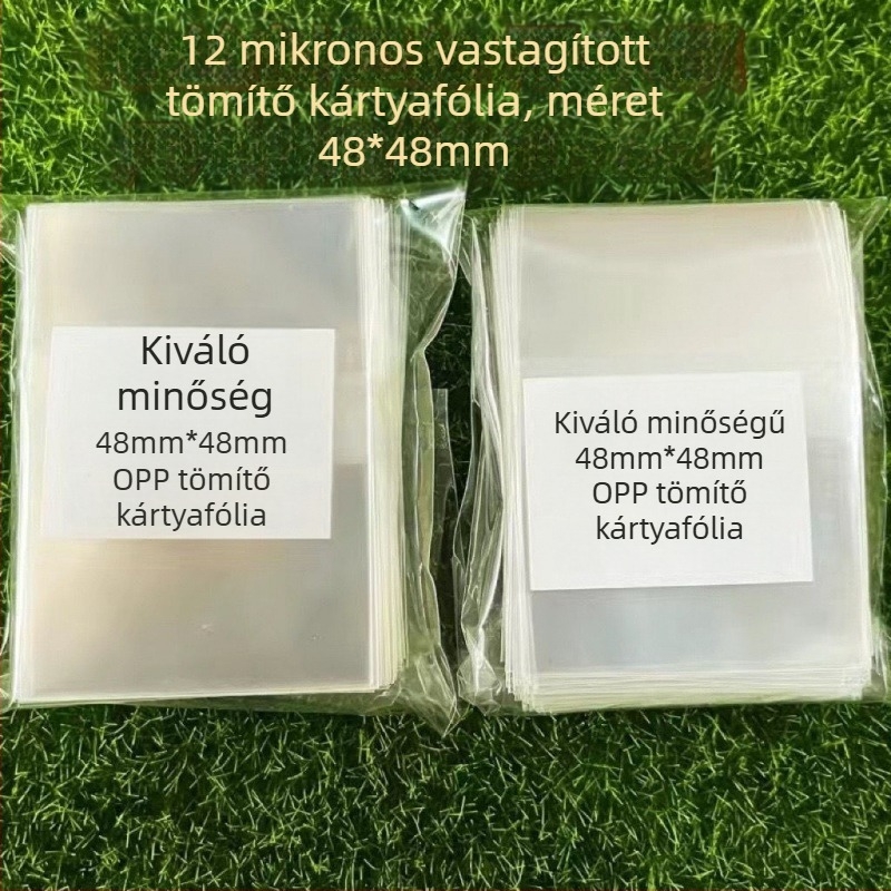 Zipzár tasak, önzáró, vastagabb 12 mil fólia, kerek kártyavédő tasak 20 mil, méret 6,2×6,2