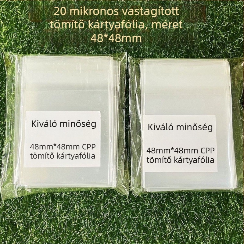 Zipzár tasak, önzáró, vastagabb 12 mil fólia, kerek kártyavédő tasak 20 mil, méret 6,2×6,2