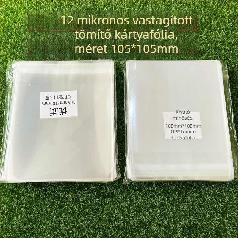 Zipzár tasak, önzáró, vastagabb 12 mil fólia, kerek kártyavédő tasak 20 mil, méret 6,2×6,2