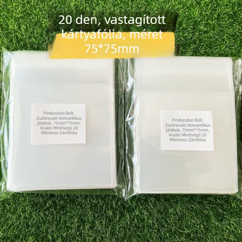 Zipzár tasak, önzáró, vastagabb 12 mil fólia, kerek kártyavédő tasak 20 mil, méret 6,2×6,2