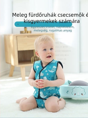 Uniszex gyerekeknek való neoprén búvárruha UV védelem, meleg fleece bélésű, snorkelingre és szörfözéshez