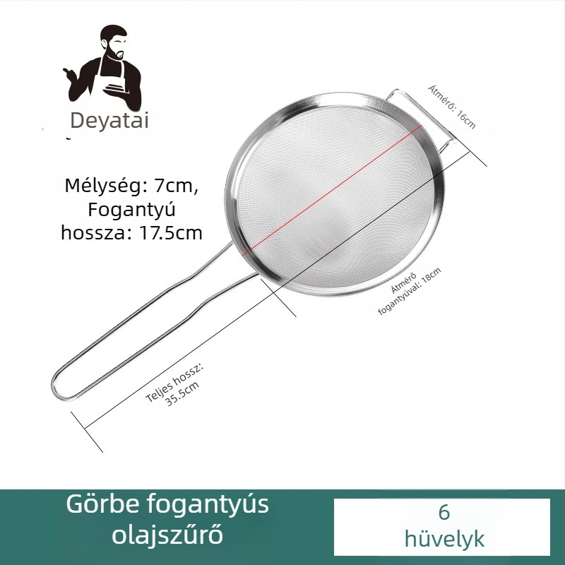 304 rozsdamentes acélból készült ultrafin szűrőháló szójatej üledékhez, dupla fogantyú, nagy méret