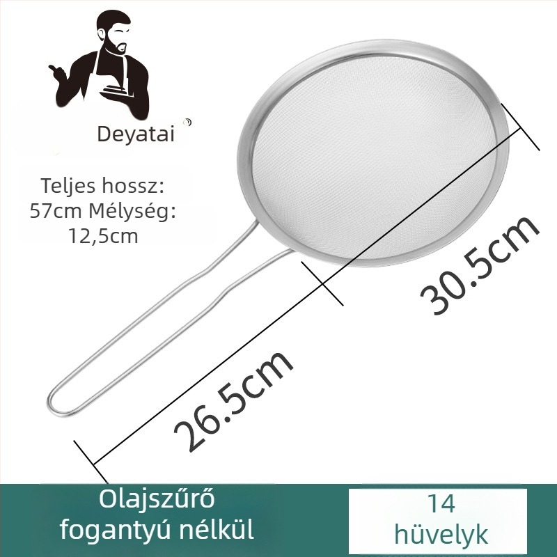 304 rozsdamentes acélból készült ultrafin szűrőháló szójatej üledékhez, dupla fogantyú, nagy méret