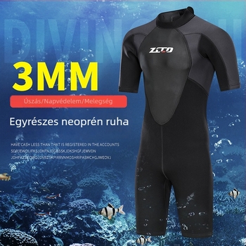 ZCCO 3 mm férfi rövid ujjú teljes búvárruha, neopren hővédelmet nyújt téli úszáshoz