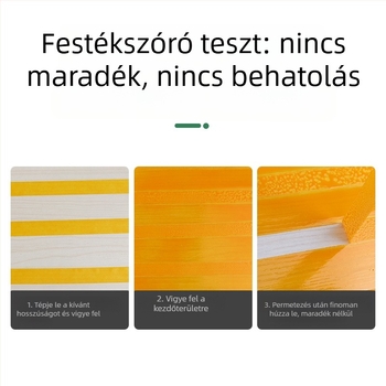 Sárga Washi szalag maszkoláshoz és védelemhez beltéri dekorációhoz — nyom nélkül eltávolítható, kézzel téphető, 20 mm × 50 m